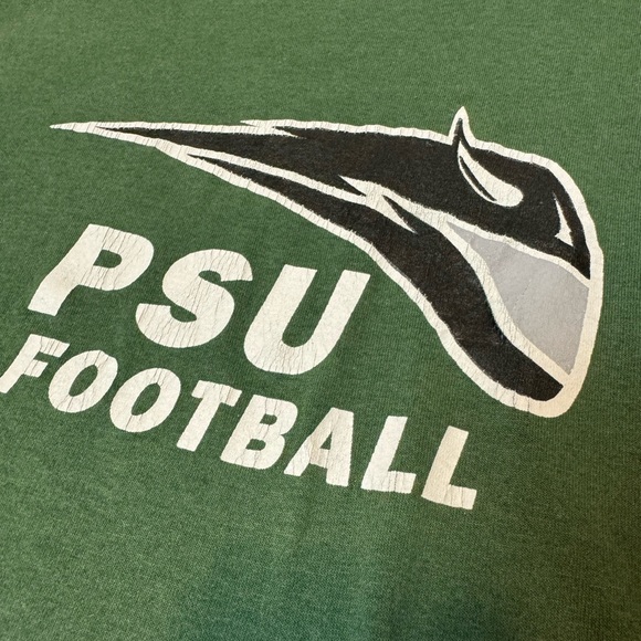 VTG 80s Russell single-stitch Portland State T-Shirt Men’s XXL Green Made in USA - Picture 3 of 4